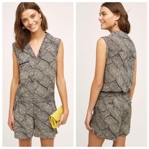 Anthropologie Hei Hei Nova Check Sleeveless Romper
